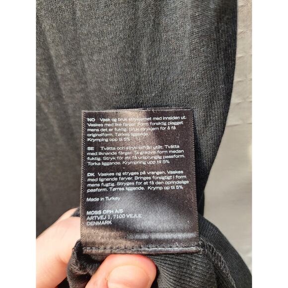 MSCH Tshirt Tee Womens Med Blk Basic Long Sleeve Crew Neck 100% Lyocell - Picture 5 of 8